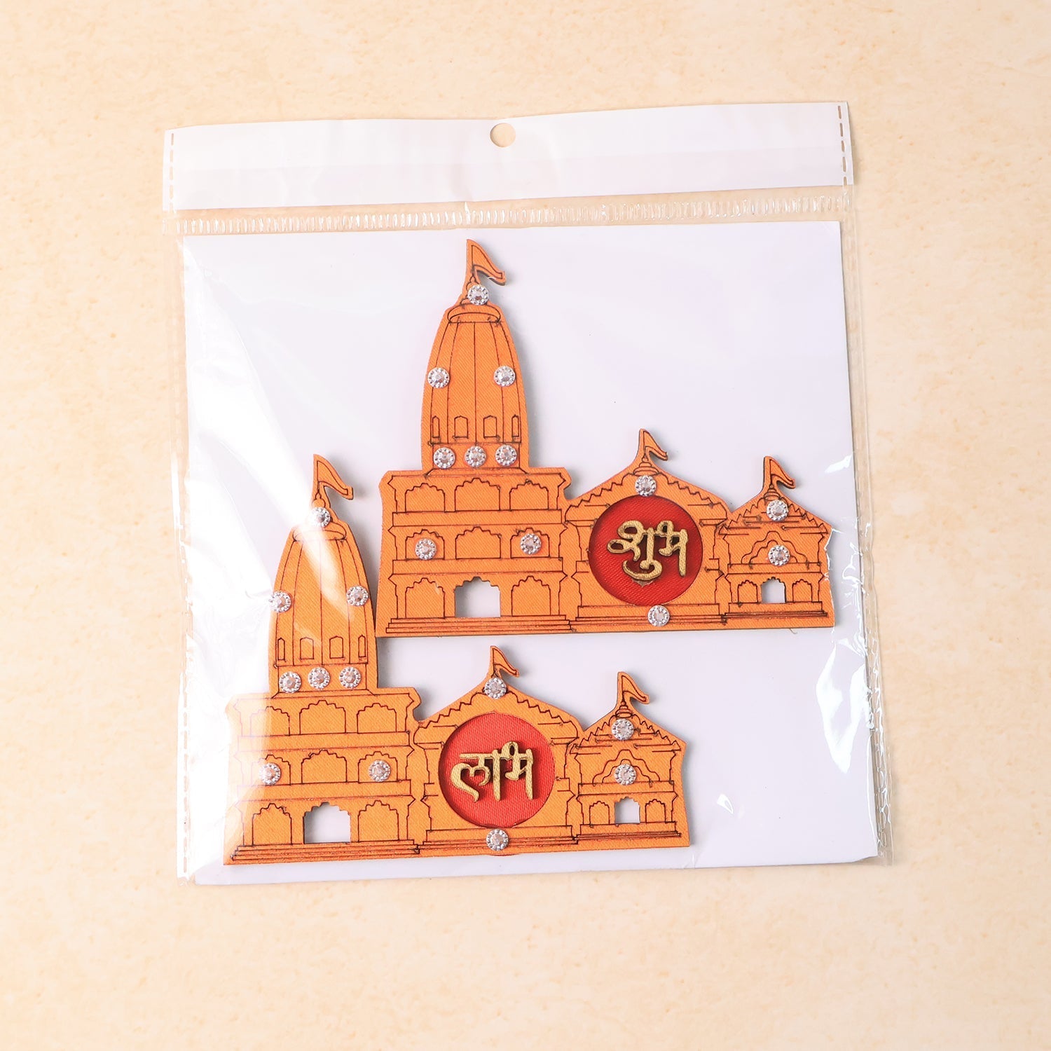 Shubh Labh Ram Temple / Mandir Design Decorative Wall Sticker (2 Pc) Shubh Labh Ram Temple / Mandir Design Decorative Wall Sticker (2 Pc)